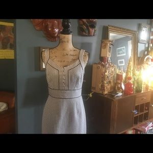 Antonio Melani brown and cream polka dot dress.